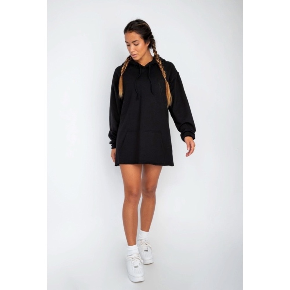 Skatie Miley Hoodie Dress - Black